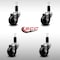 Service Caster 3'' SS Phenolic Wheel Swivel 1-1/4'' Expanding Stem Caster Set, 4PK SCC-SSEX20S314-PHS-114-4 - alternate 4